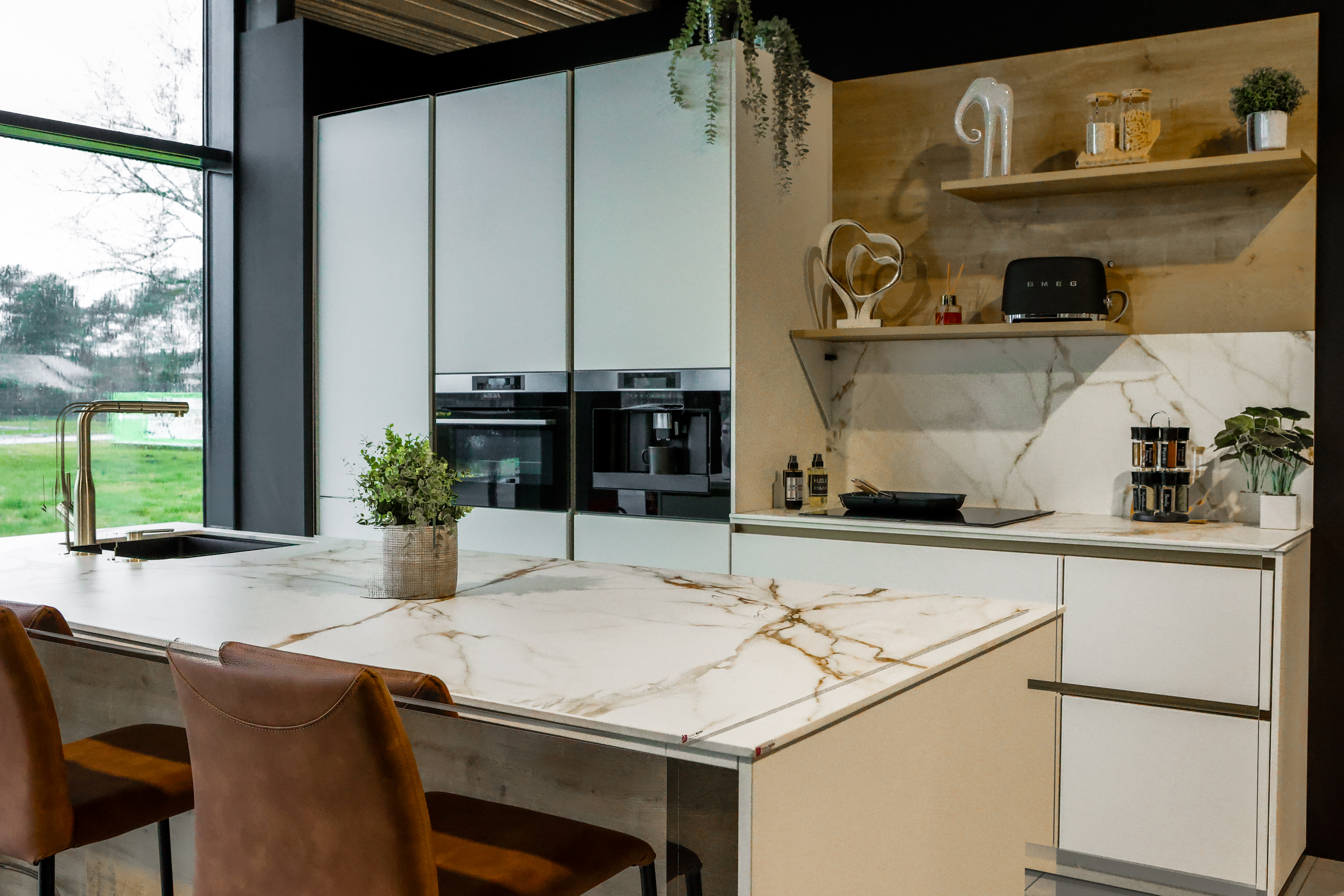 Cuisine blanche de showroom